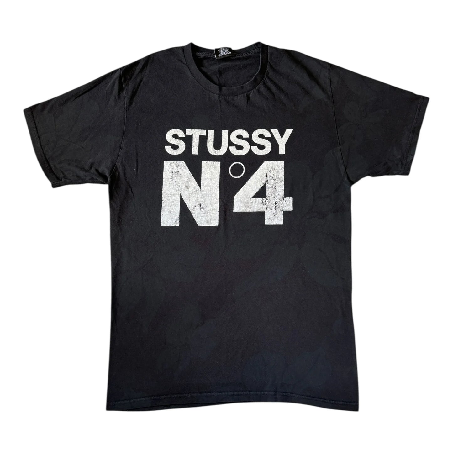Medium Stussy Black Faint Floral Print T-Shirt
