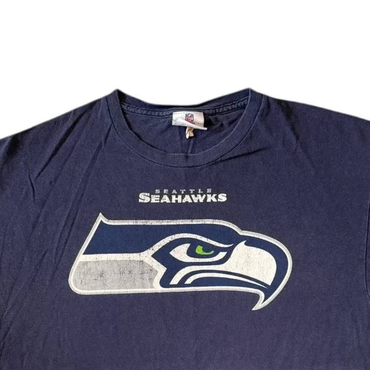 Large NFL Seattle Seahawks Navy T-Shirt
