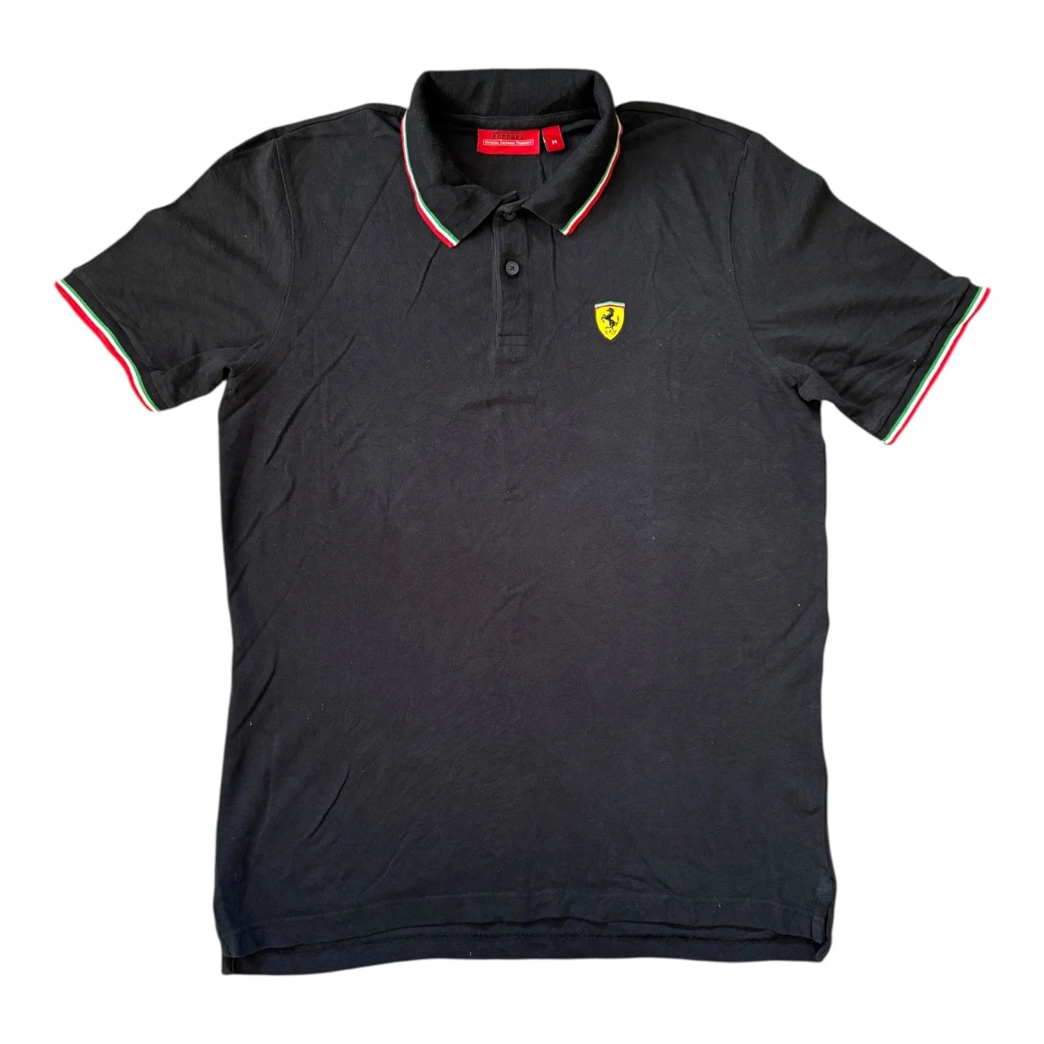 Medium Ferrari Black Polo Shirt