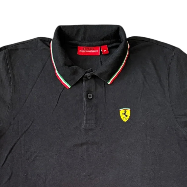 Medium Ferrari Black Polo Shirt