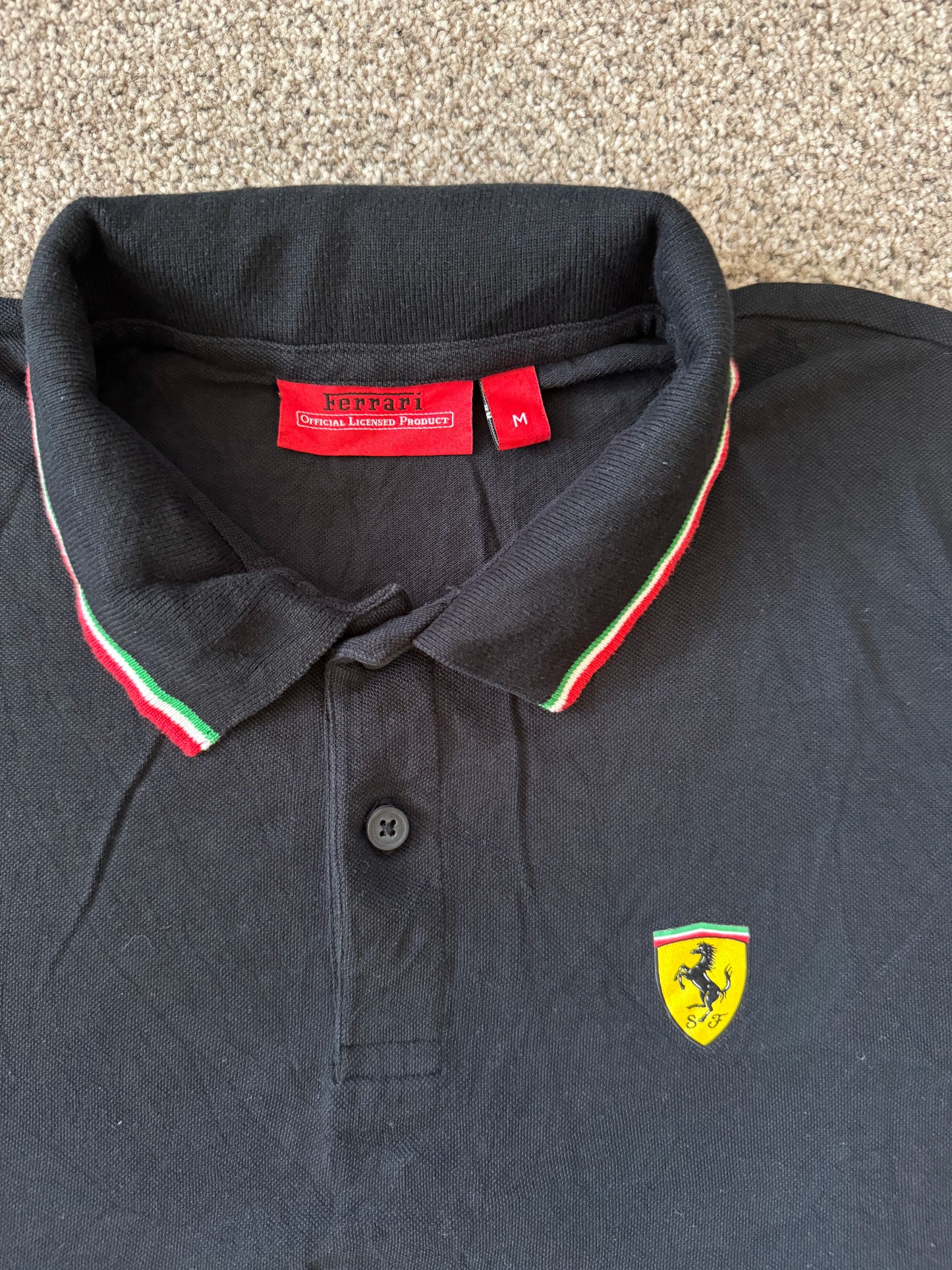 Medium Ferrari Black Polo Shirt
