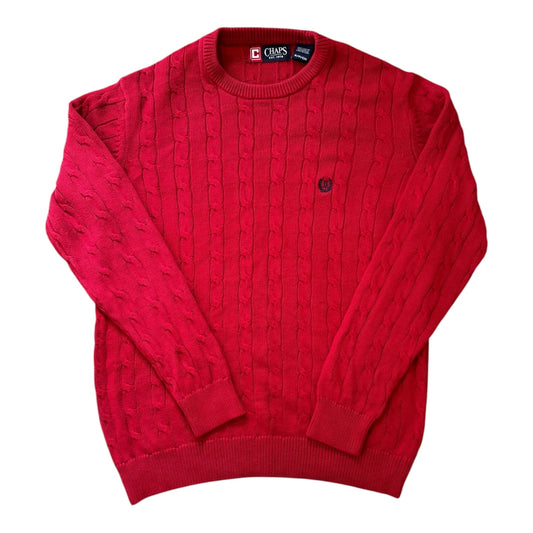 Small Chaps Red Cable Knit