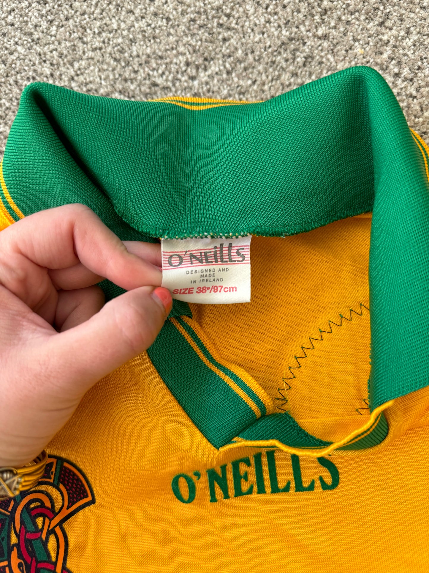 Medium O'neills Yellow O Shea's Blackwater GAA Jersey