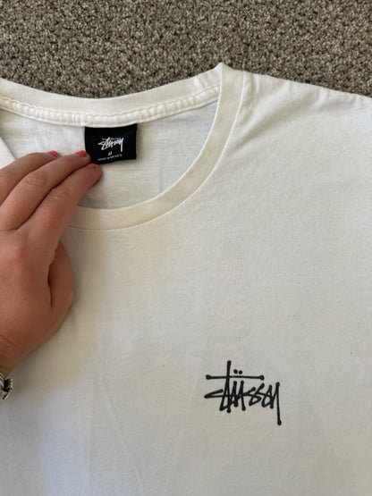 Medium Stussy White Graphic T-Shirt