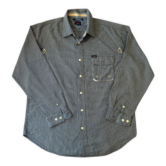 Large Tommy Hilfiger Black Checkered Shirt