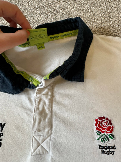 XXL Rugby Original White England 2015 Rugby Shirt