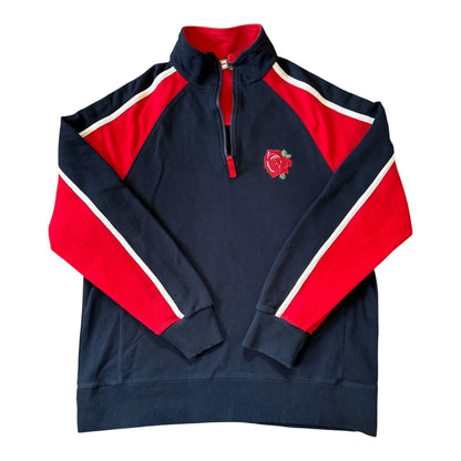 Medium Marks & Spencers Navy England Rugby 1/4 Zip Sweatshirt