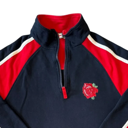 Medium Marks & Spencers Navy England Rugby 1/4 Zip Sweatshirt