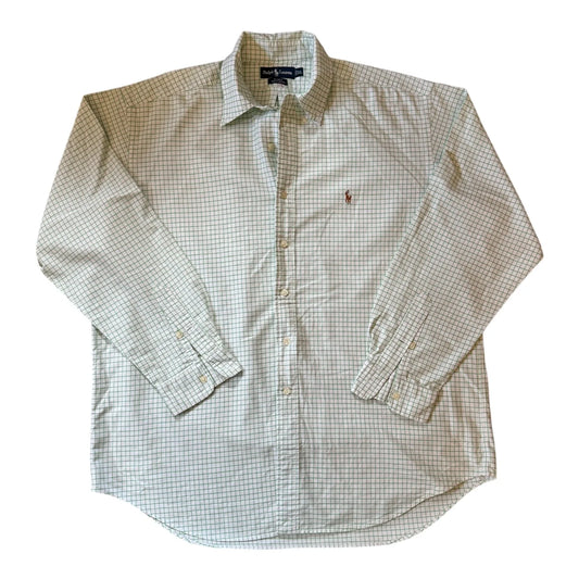 Extra large Ralph Lauren White Green Checkered Shirt