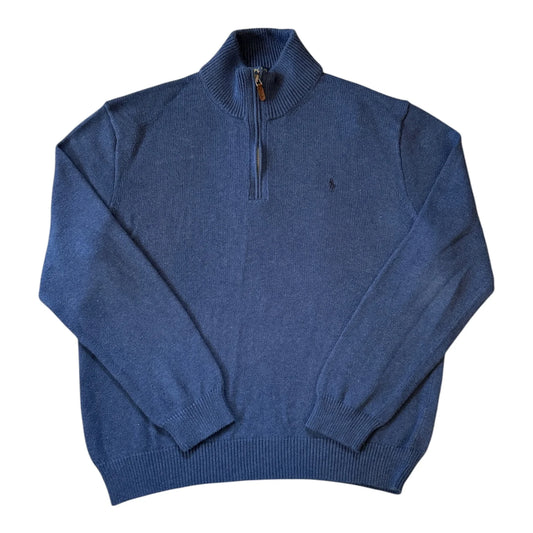 XXL Ralph Lauren Blue Knitted 1/4 Zip