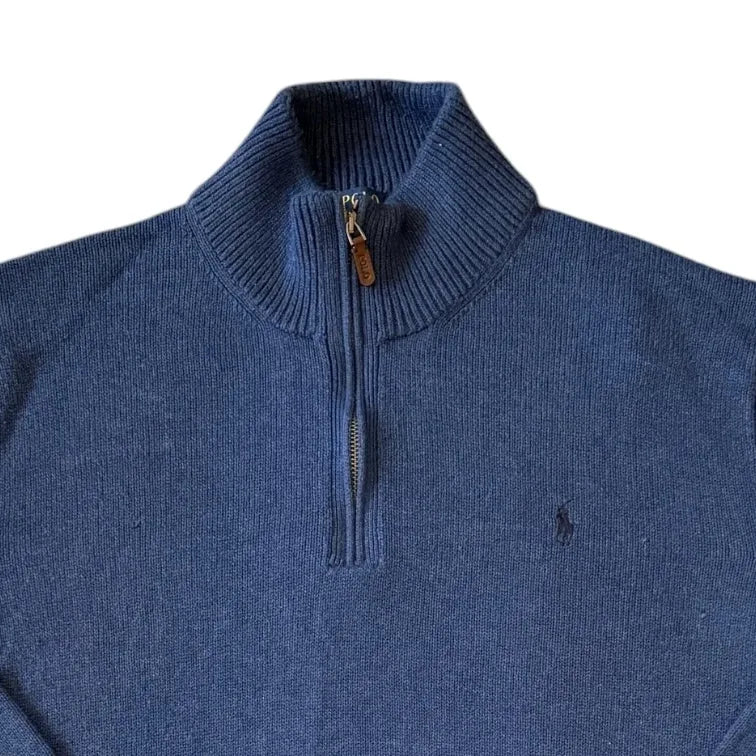 XXL Ralph Lauren Blue Knitted 1/4 Zip