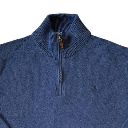 XXL Ralph Lauren Blue Knitted 1/4 Zip