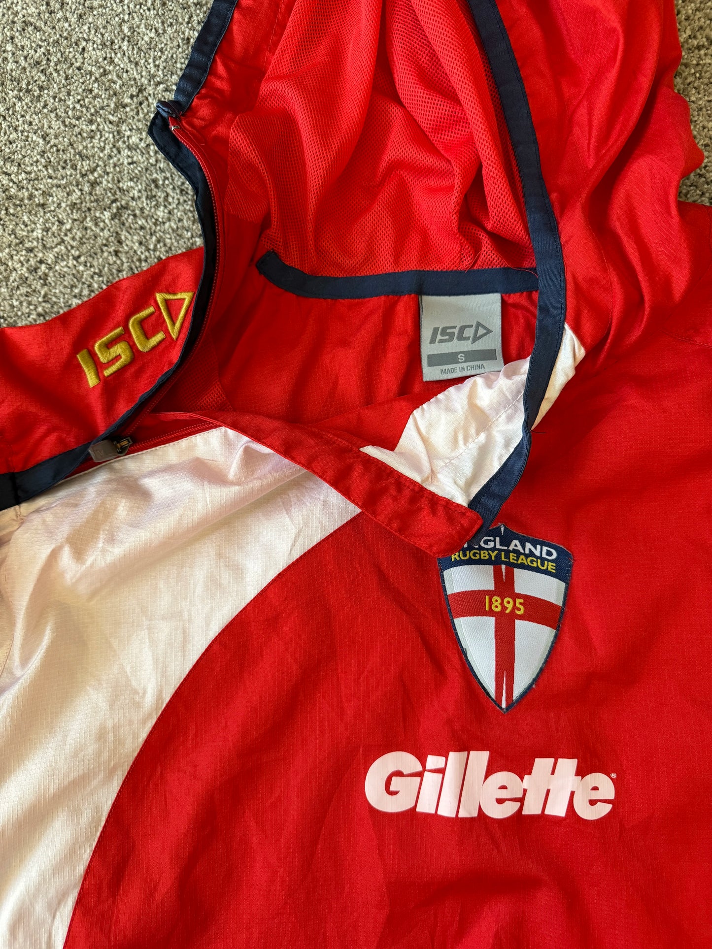 Small ISC England Rugby League Red Windbreaker