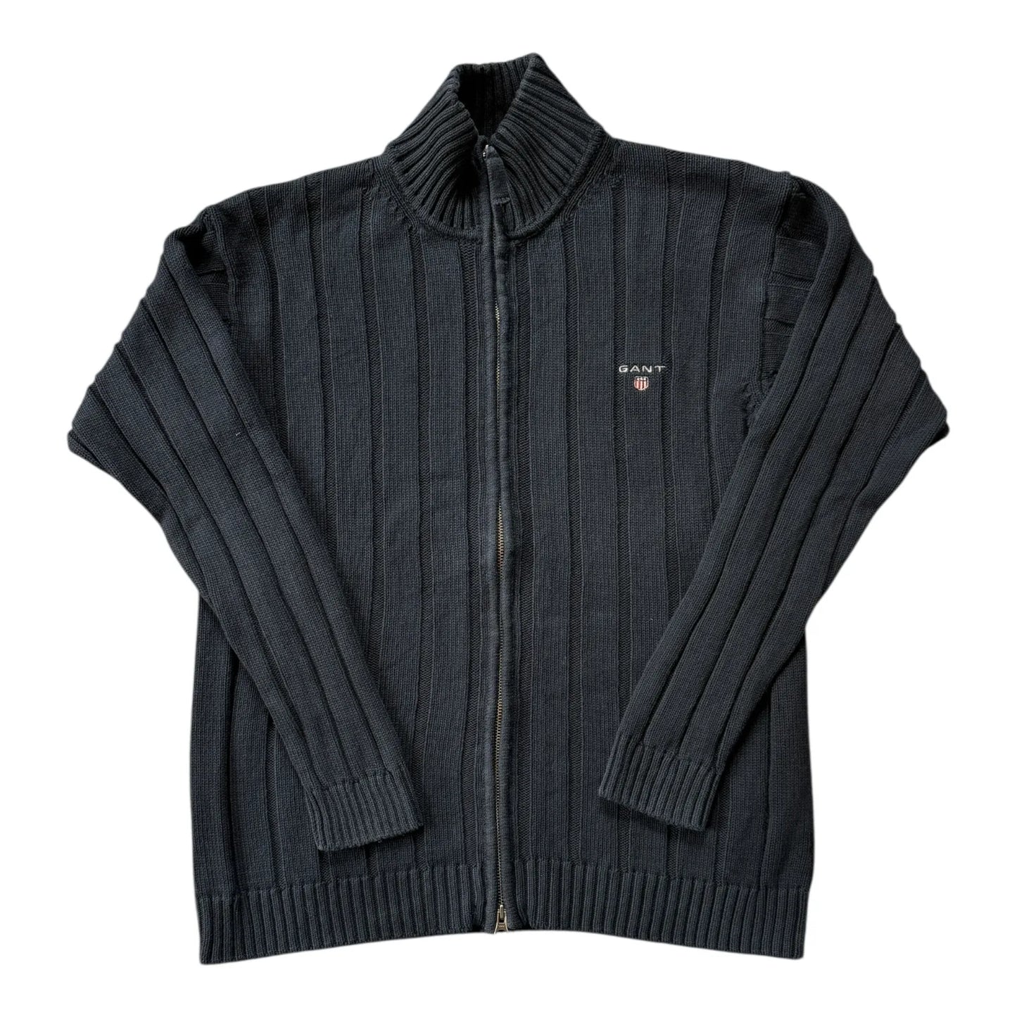Small Gant Dark Navy Full Zip Jumper