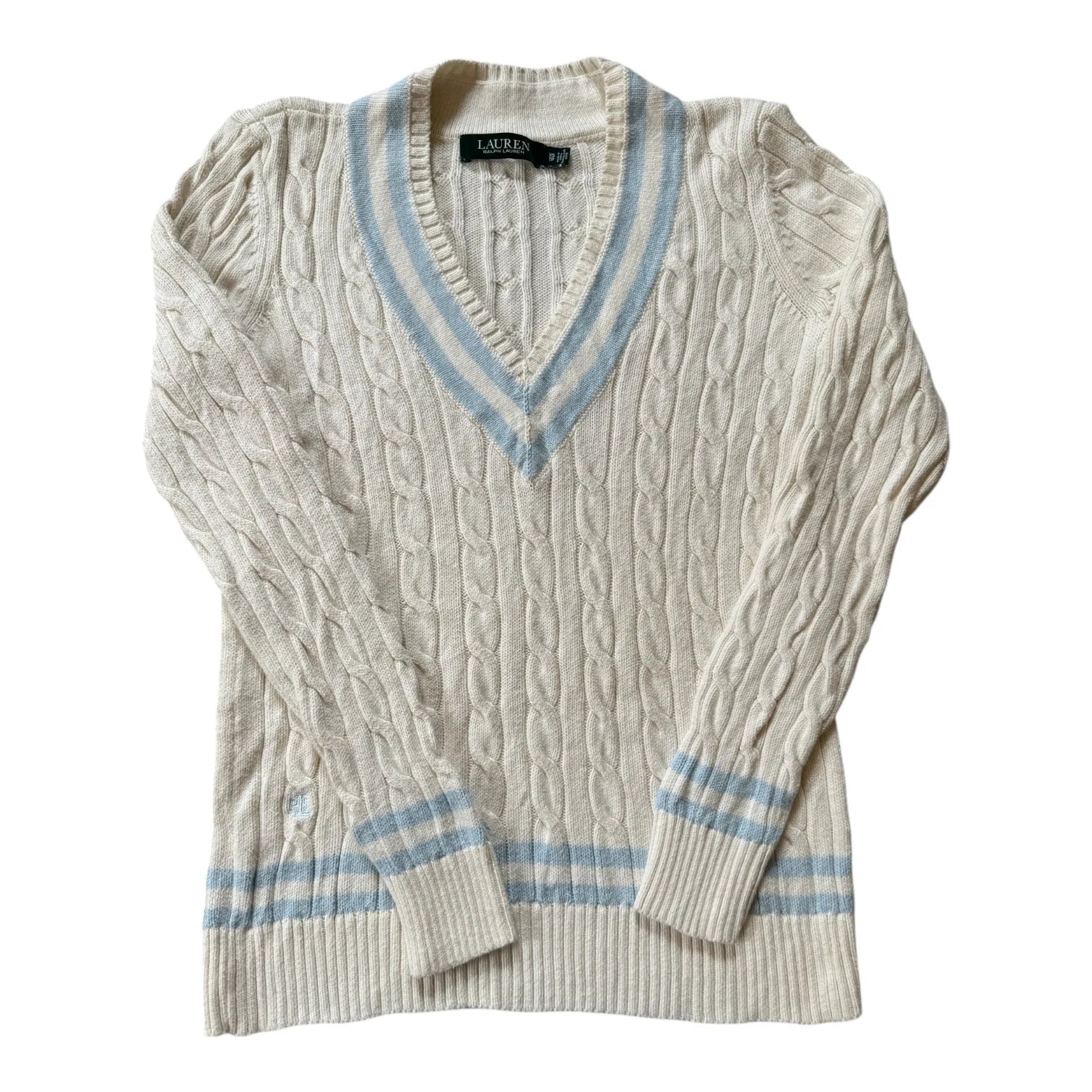 Women's Extra small Ralph Lauren White Cable Knit