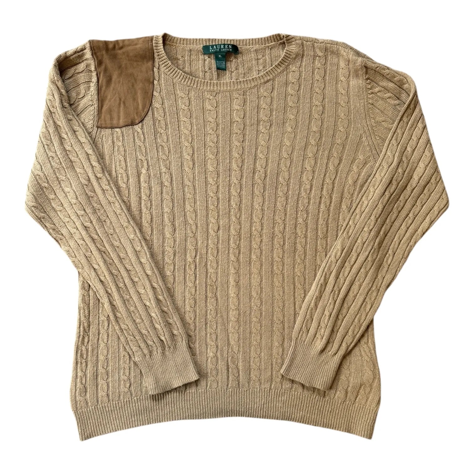 Women's Extra large Ralph Lauren Beige Soft Cable Knit