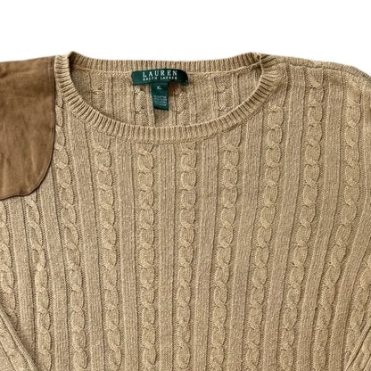 Women's Extra large Ralph Lauren Beige Soft Cable Knit