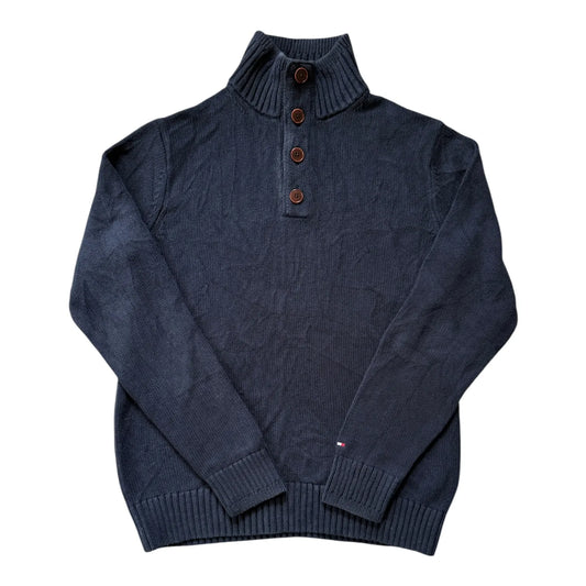 Medium Tommy Hilfiger Navy 1/4 Button Jumper