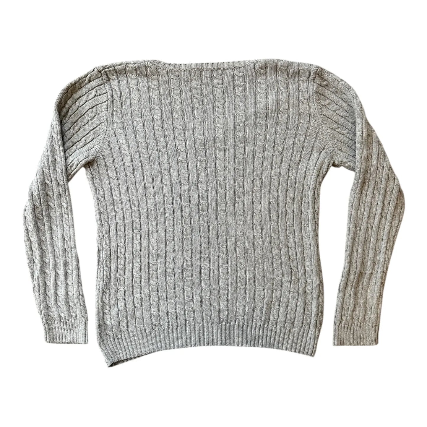 Women's Large Ralph Lauren Grey Cable Knit
