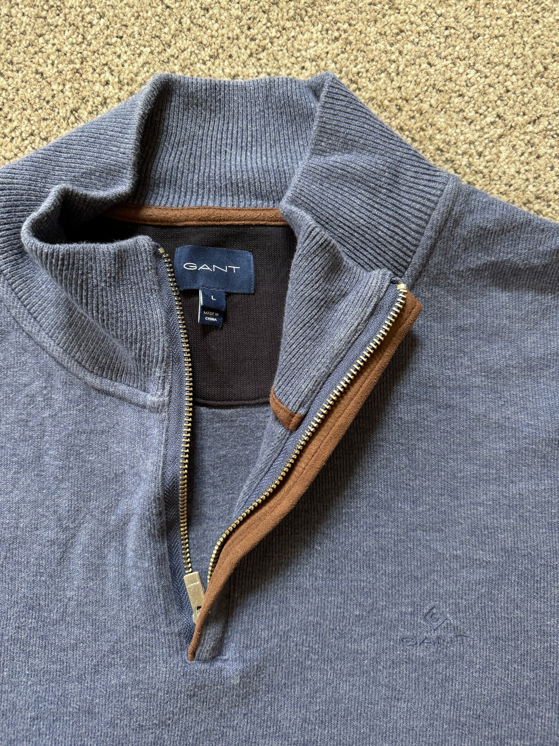 Large Gant Blue 1/4 Zip