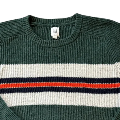 Large Gap Green Merino Wool/ Nylon Knitted Jumper