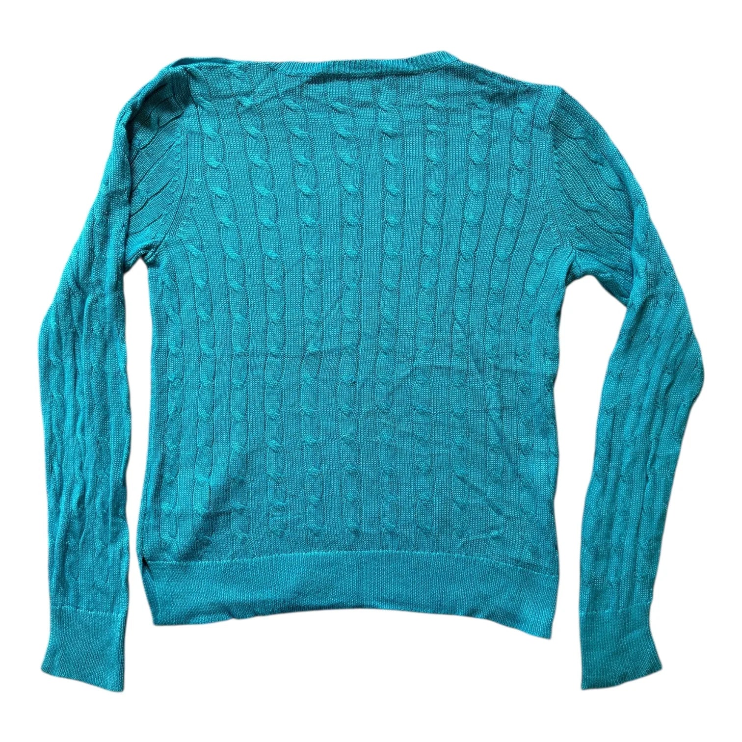 Women's Medium Ralph Lauren Blue Cable Knit
