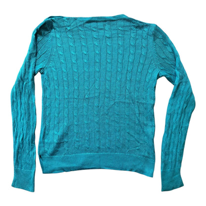 Women's Medium Ralph Lauren Blue Cable Knit