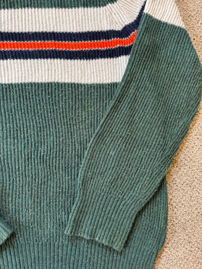 Large Gap Green Merino Wool/ Nylon Knitted Jumper