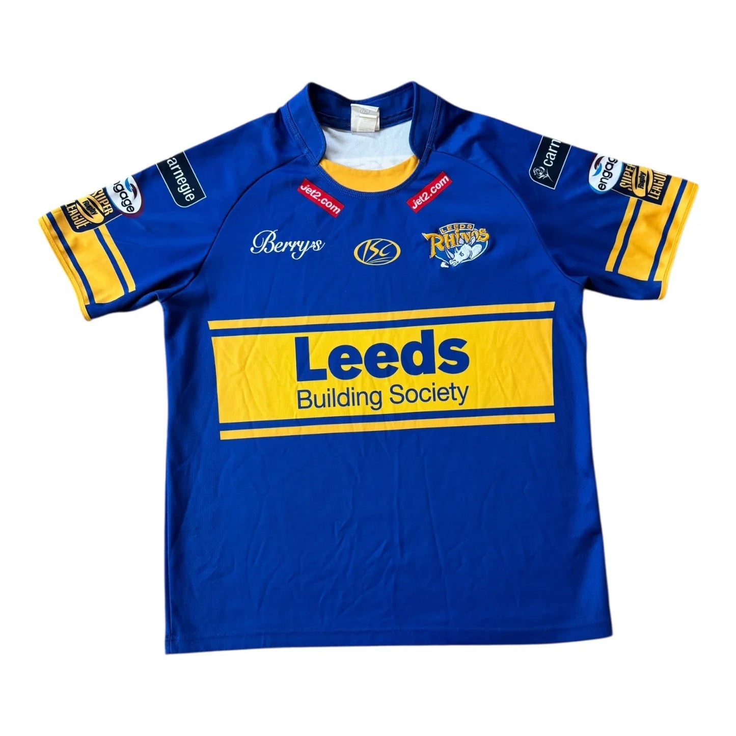 Large Isc Blue Leeds Rhinos Rugby Shirt