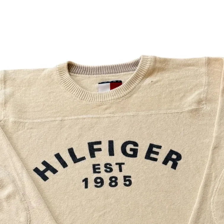 Large Tommy Hilfiger Beige Knitted Jumper