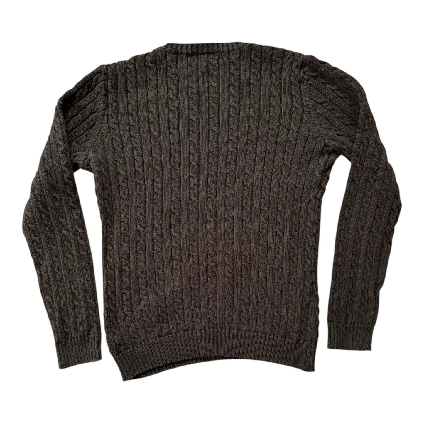 Women's Medium Ralph Lauren Black Cable Knit