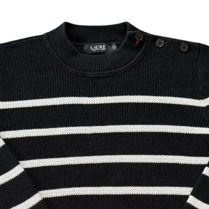 Women's Small Ralph Lauren Black Label Striped Knitted Jumper