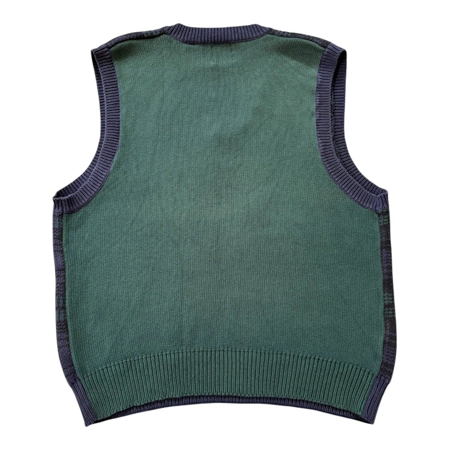 Large Gap 90's Green Plaid Sweater Vest