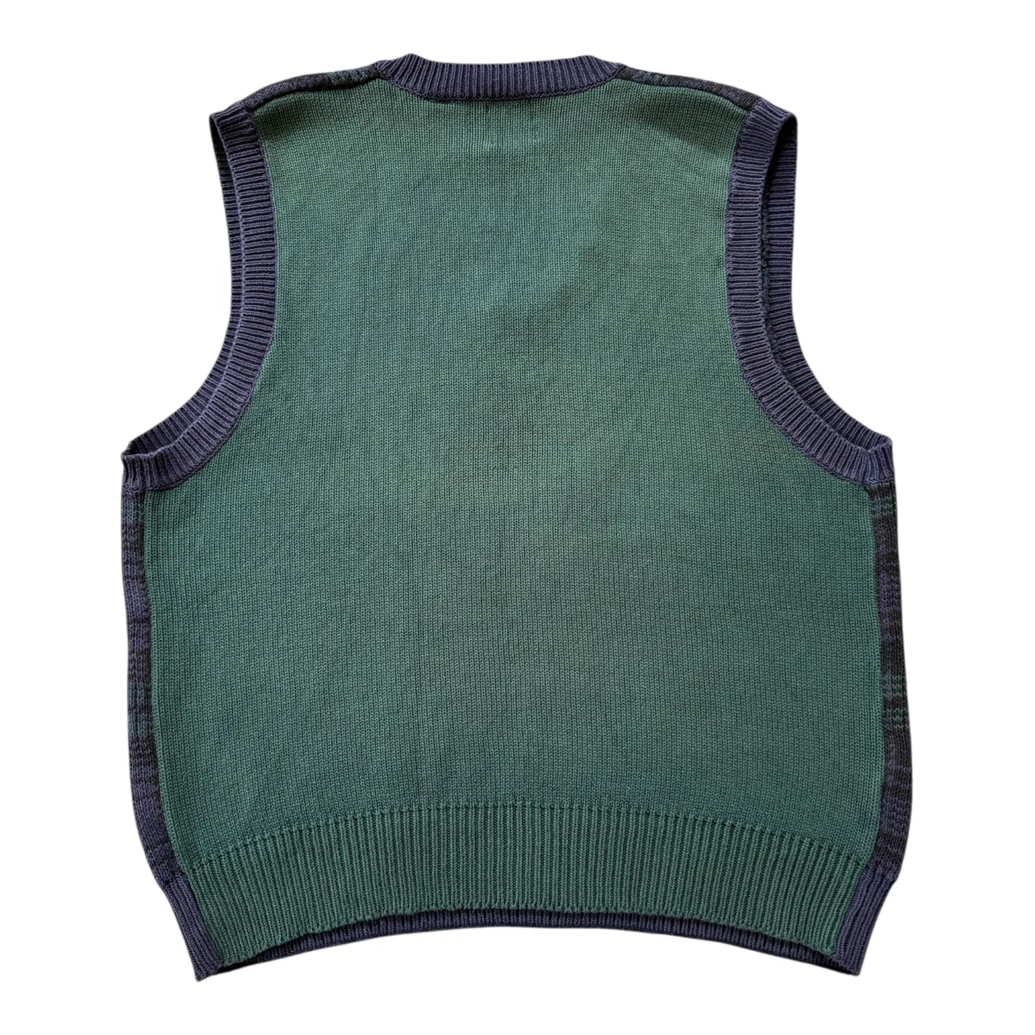 Large Gap 90's Green Plaid Sweater Vest