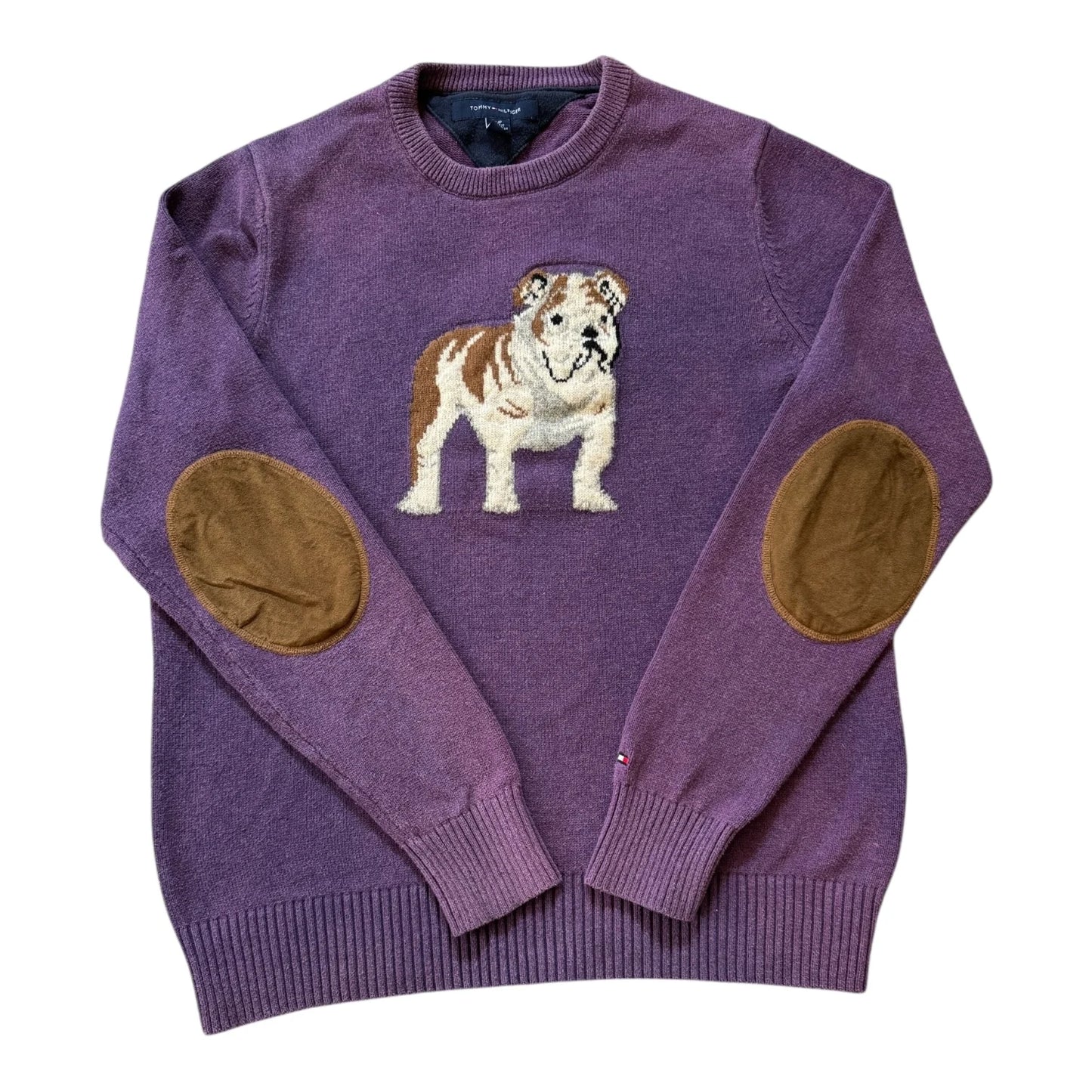 Small Tommy Hilfiger Purple Bulldog Knitted Jumper