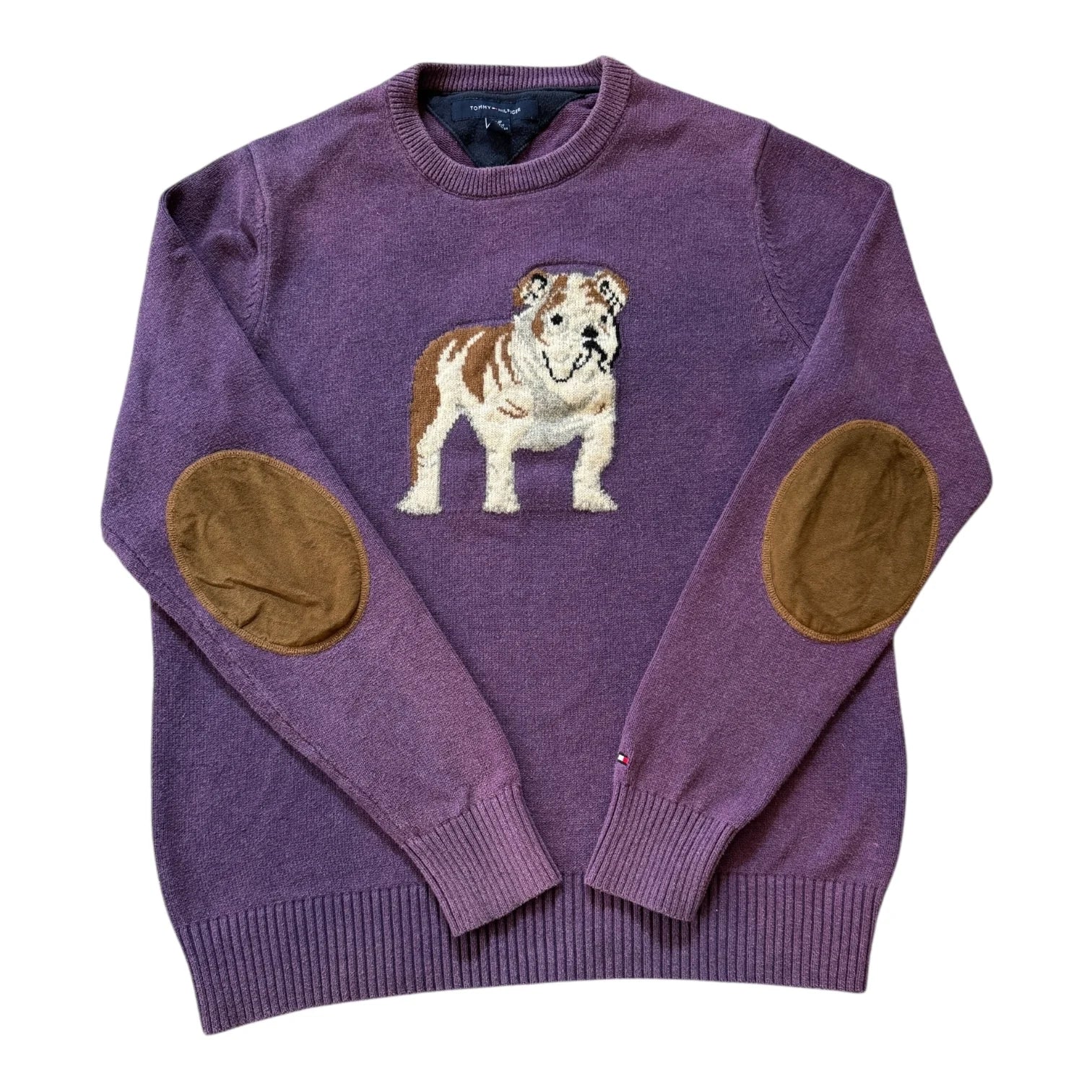 Small Tommy Hilfiger Purple Bulldog Knitted Jumper