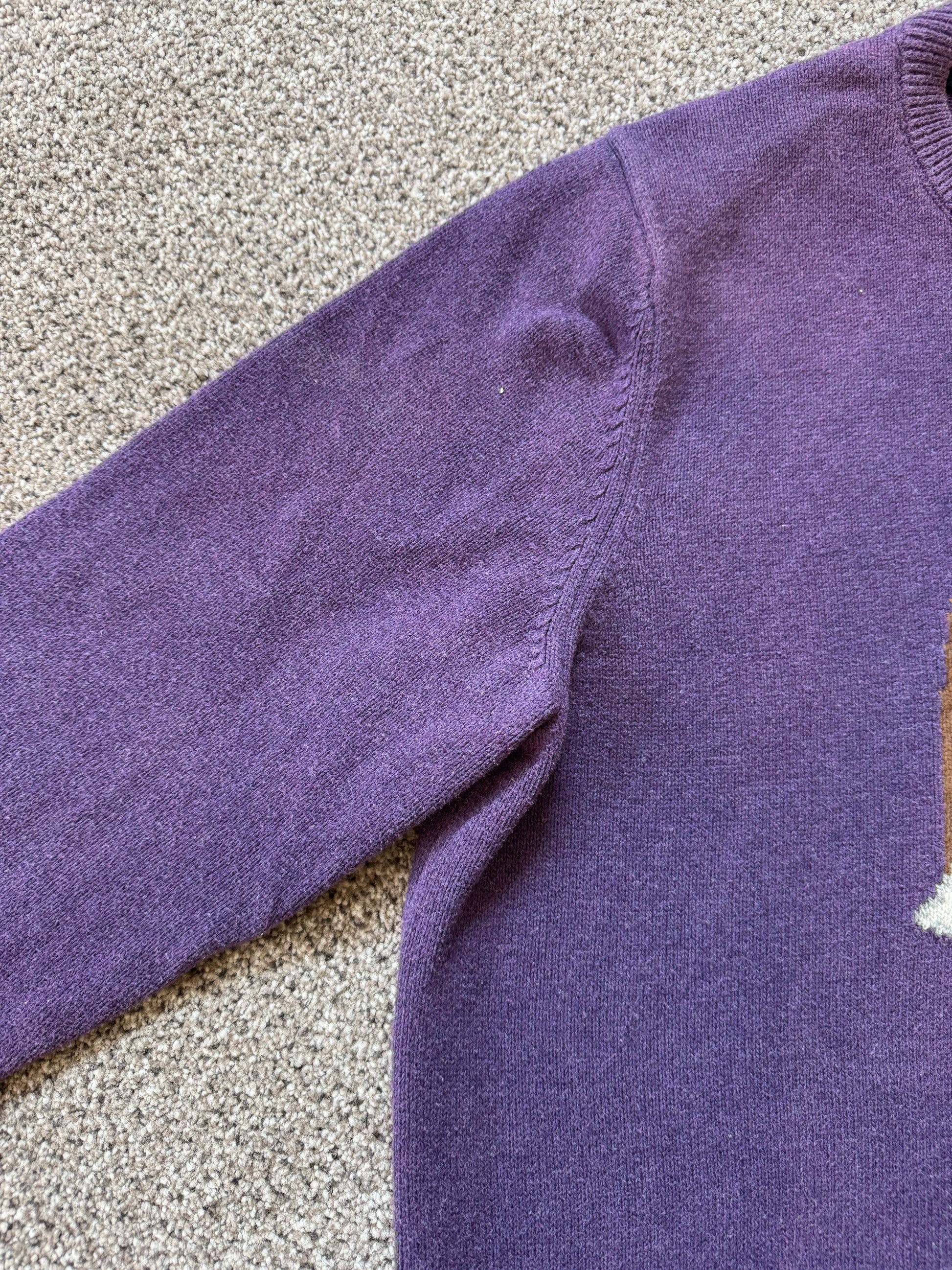 Small Tommy Hilfiger Purple Bulldog Knitted Jumper