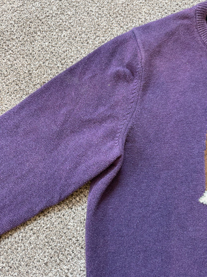 Small Tommy Hilfiger Purple Bulldog Knitted Jumper