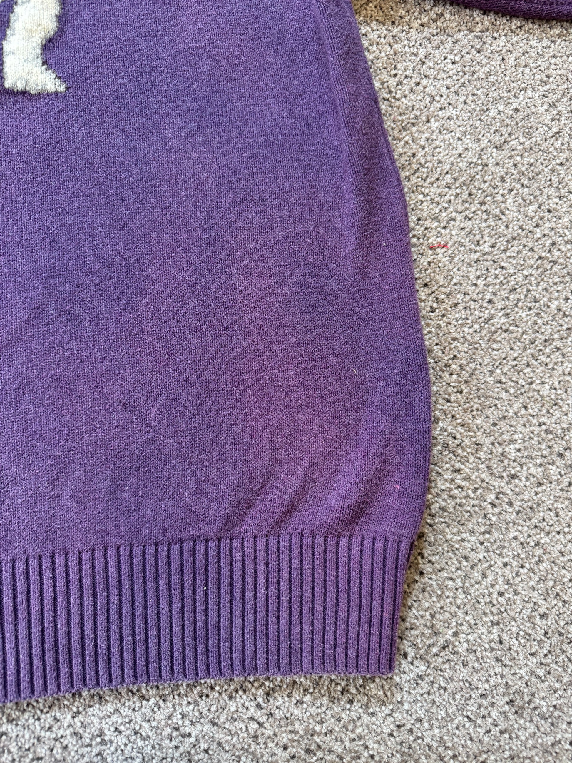 Small Tommy Hilfiger Purple Bulldog Knitted Jumper