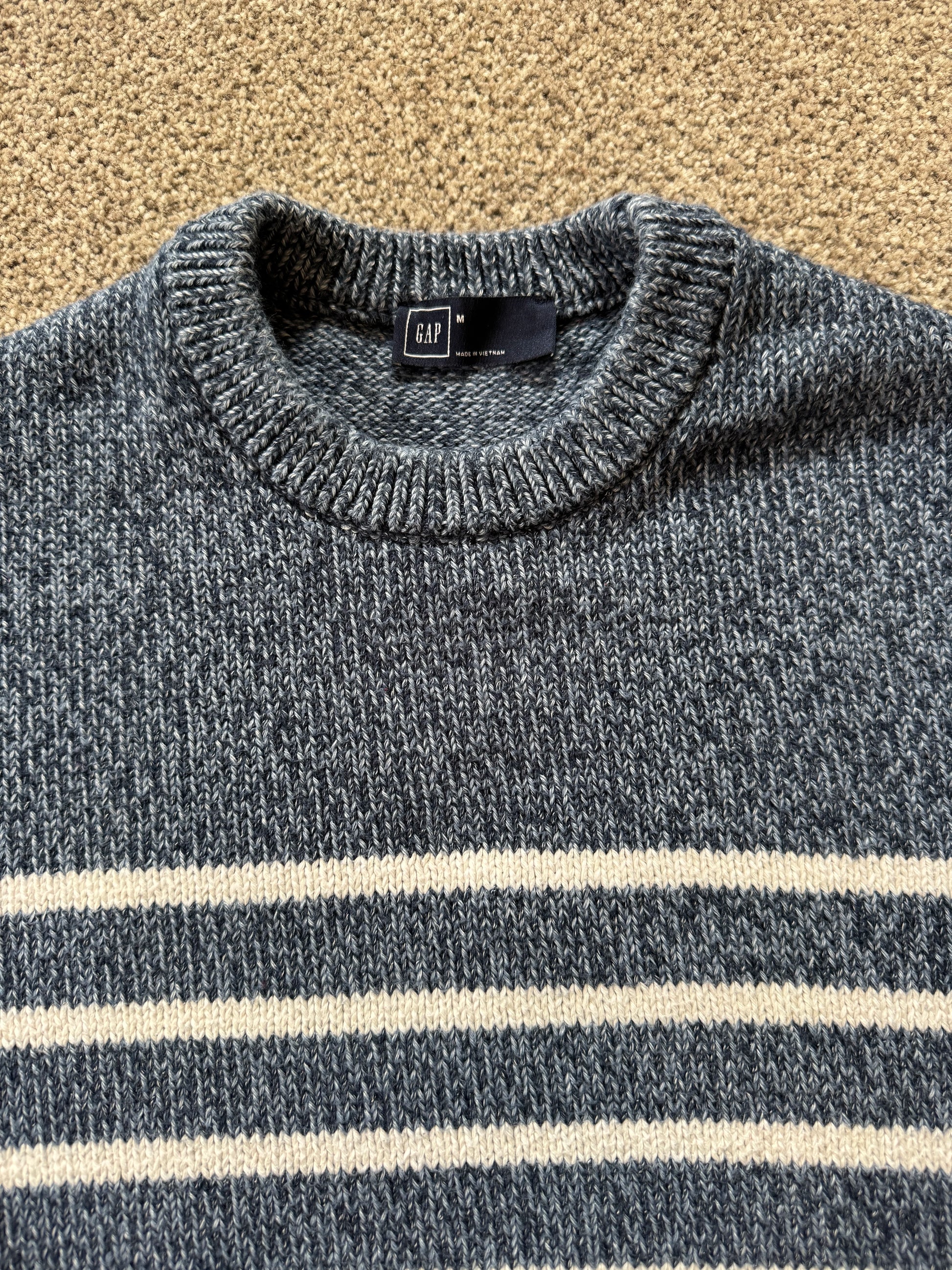 Medium Gap Blue Striped Knitted Jumper