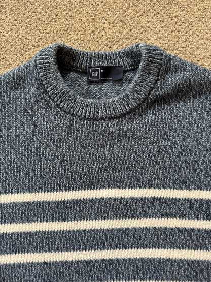 Medium Gap Blue Striped Knitted Jumper