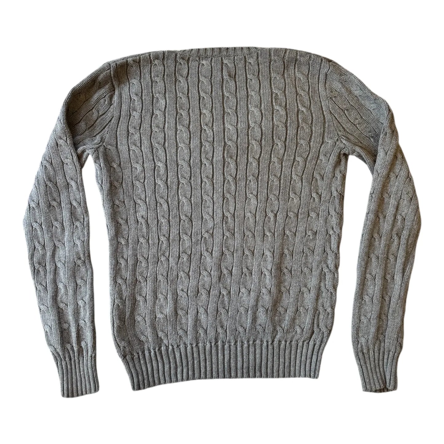 Women's Medium Ralph Lauren Grey Cable Knit
