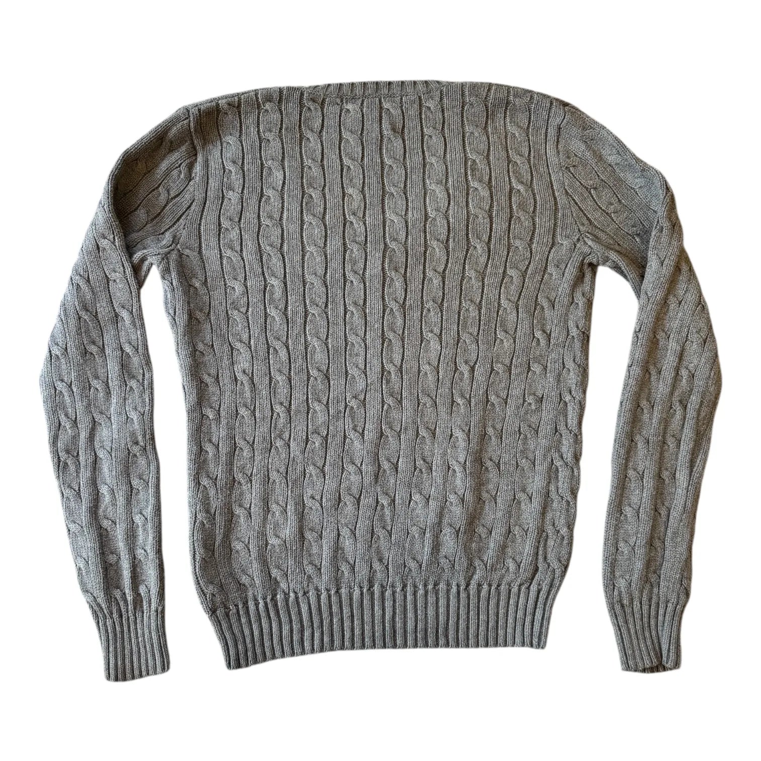 Women's Medium Ralph Lauren Grey Cable Knit