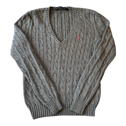 Women's Medium Ralph Lauren Grey Cable Knit
