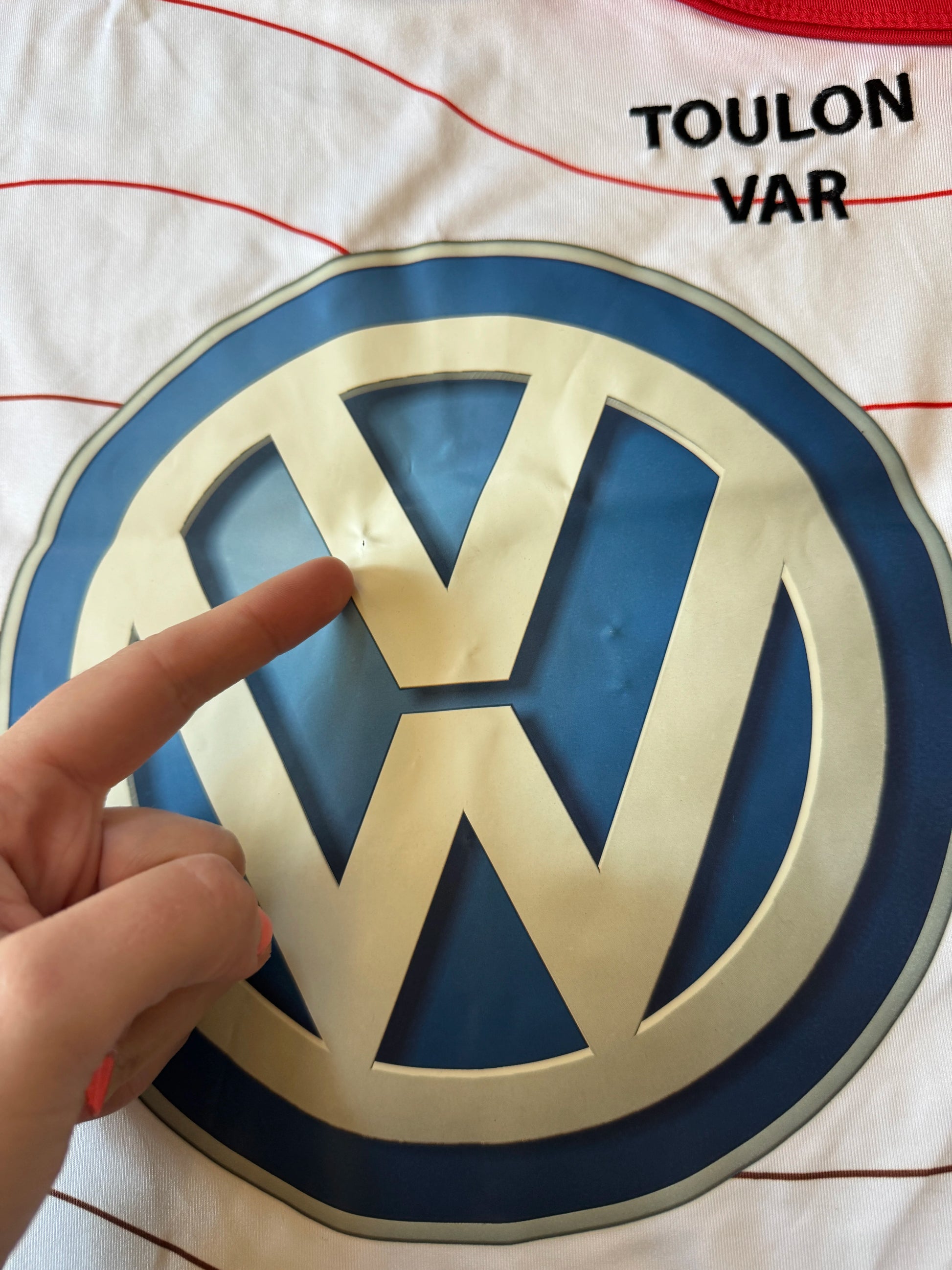 Large White Toulon 2011/12 Rugby Shirt