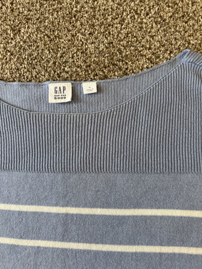Women's Medium Gap Blue Striped Thin Jumper