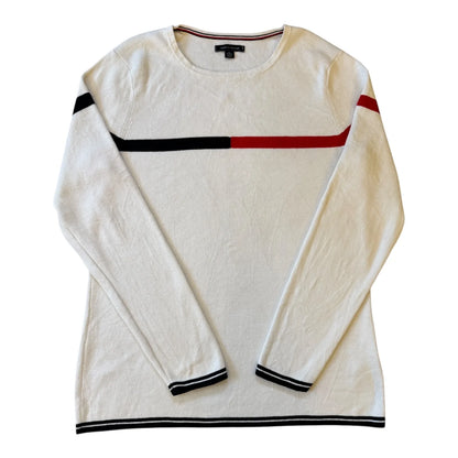 Women's Large Tommy Hilfiger White Jumper