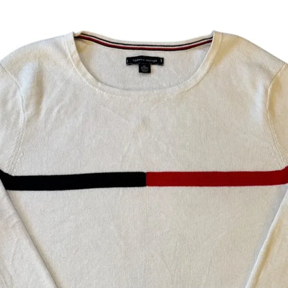 Women's Large Tommy Hilfiger White Jumper