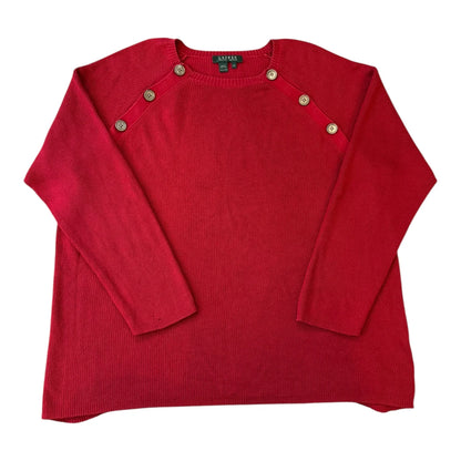Women's XXL Ralph Lauren Red Knitted Jumper