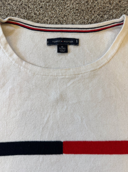 Women's Large Tommy Hilfiger White Jumper